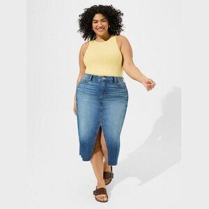 Torrid - Maxi Denim Slit Front Skirt in Dolce Vita Blue​​​​​
